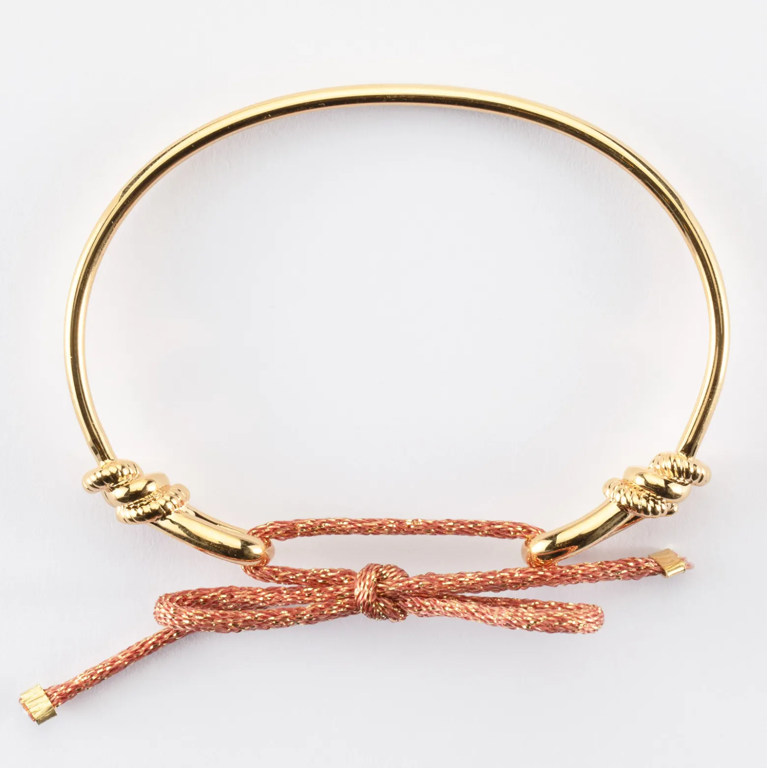 Bracelet jonc "Le lien" plaqué or et cordon pailleté - HappyBulle x Lilylovesfashion