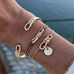 Bracelet jonc "Le lien" plaqué or - HappyBulle x Lilylovesfashion