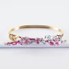 Bracelet jonc "Le lien" plaqué or et cordon Liberty - HappyBulle x Lilylovesfashion