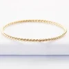 Bracelet jonc torsadé plaqué or