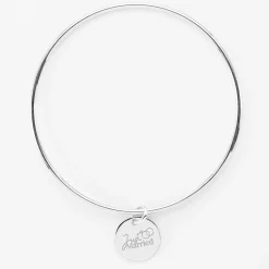 Bracelet Mariée personnalisé jonc argent médaille gravée 15 mm