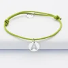 Bracelet personnalisé médaille lettre initiale argent 11mm