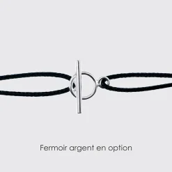 Bracelet personnalisé médaille lettre initiale argent 11mm