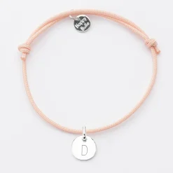 Bracelet personnalisé médaille gravée initiale argent 10mm