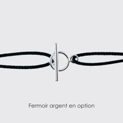 Bracelet personnalisé médaille gravée initiale argent 10mm