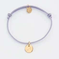 Bracelet personnalisé médaille gravée plaqué or 10 mm