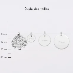 Breloque arbre de vie argent 20 mm