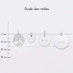 Breloque arbre de vie contour torsadé argent 16 mm