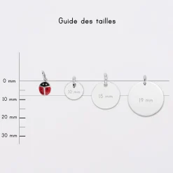 Breloque coccinelle email et argent 8 mm