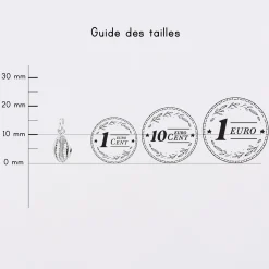 Breloque coquillage cauri argent 10 mm