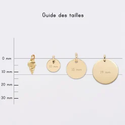 Breloque coquillage scalaire plaqué or 12 mm