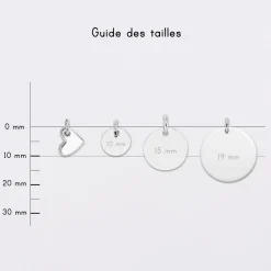 Breloque cœur email et argent 10 mm