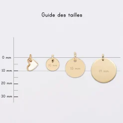 Breloque cœur email et plaqué or 10 mm