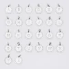 Breloque lettre initiale dentelle argent 14 mm
