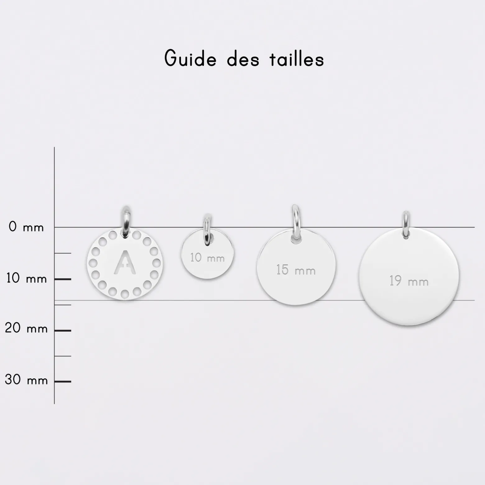 Breloque lettre initiale dentelle argent 14 mm