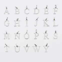 Breloque lettre initiale argent 14 mm