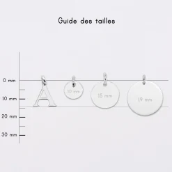 Breloque lettre initiale argent 14 mm