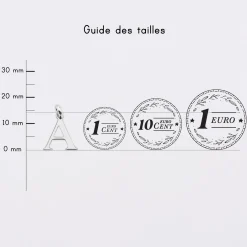 Breloque lettre initiale argent 14 mm