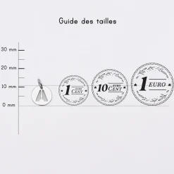 Breloque lettre initiale évidée argent 11 mm