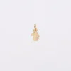 Breloque licorne email et plaqué or 12 mm