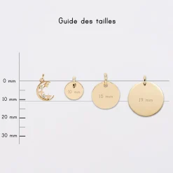 Breloque lune scintillante plaqué or 11 mm - HappyBulle x Capucine