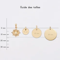 Breloque marguerite scintillante plaqué or 13 mm