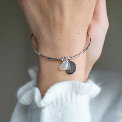 Breloque nacre argent 10 mm