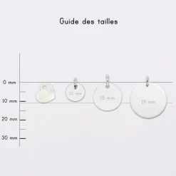 Breloque nacre argent 10 mm
