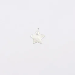 Breloque nacre argent 10 mm