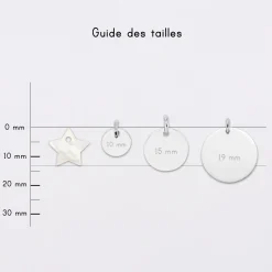 Breloque nacre argent 10 mm