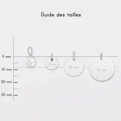 Breloque perle nacre argent 8,5 mm