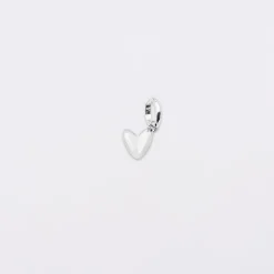 Breloque petit coeur bombé argent 7 mm - HappyBulle x Atelier Wagram