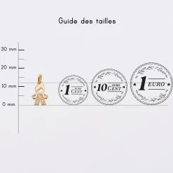 Breloque petit garçon scintillant plaqué or 12 mm