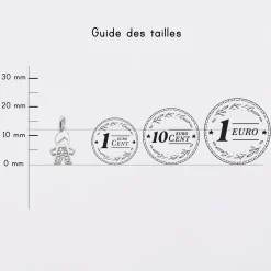 Breloque petit garçon scintillant argent 12 mm