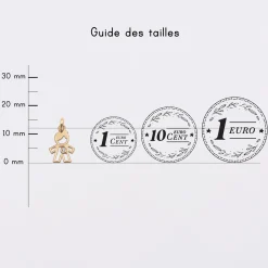 Breloque petit garçon zircon plaqué or 12 mm