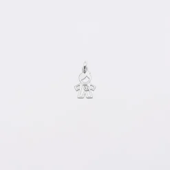 Breloque petit garçon zircon argent 12 mm