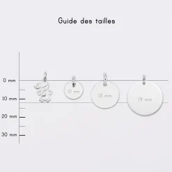 Breloque petite fille zircon argent 12 mm