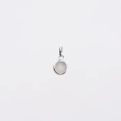 Breloque pierre naturelle et argent 8 mm