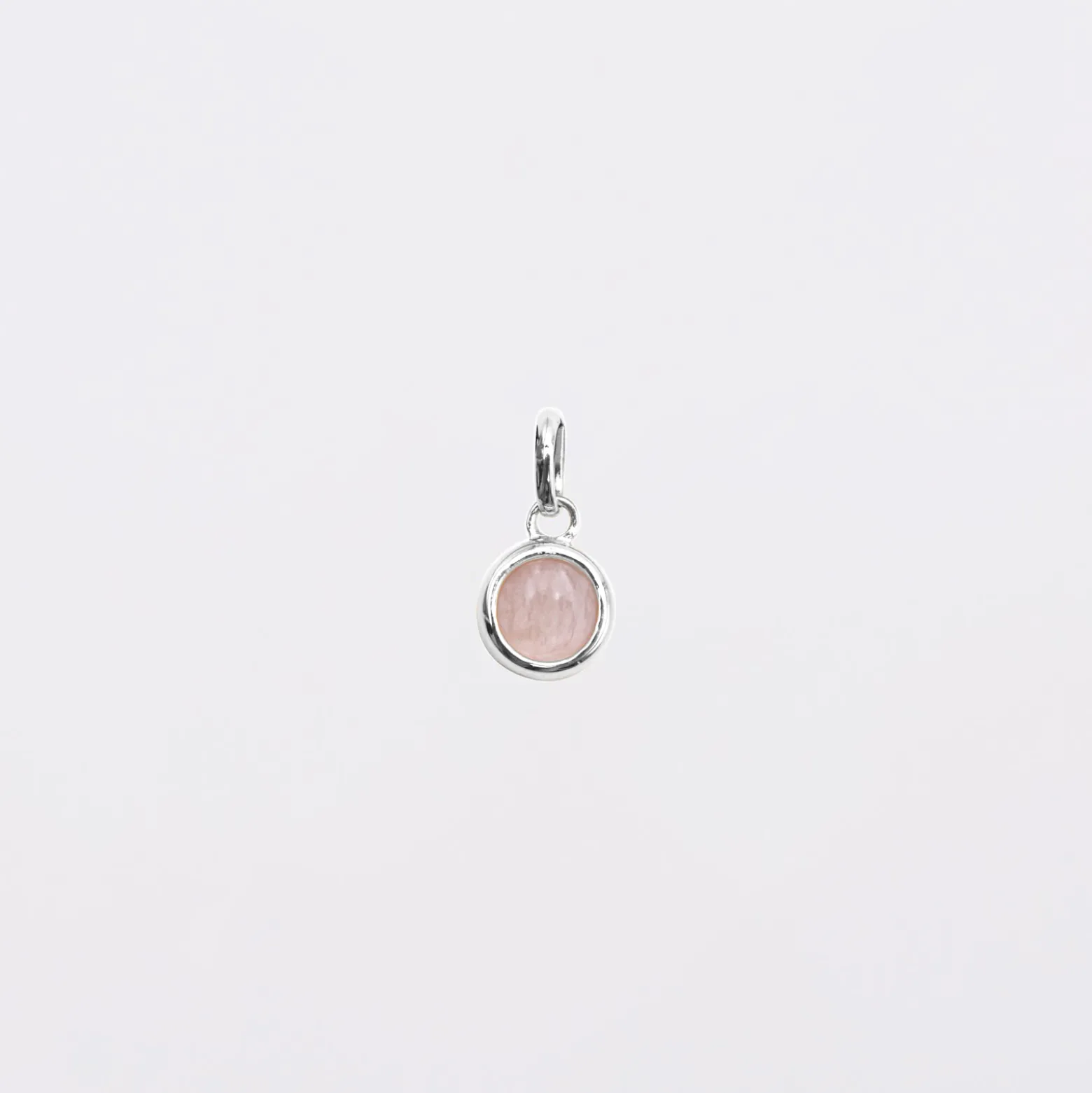 Breloque pierre naturelle et argent 8 mm
