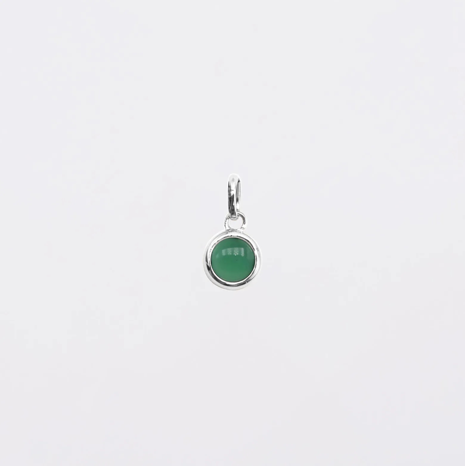 Breloque pierre naturelle et argent 8 mm