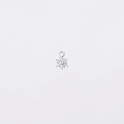 Breloque étoile brillante argent 6 mm