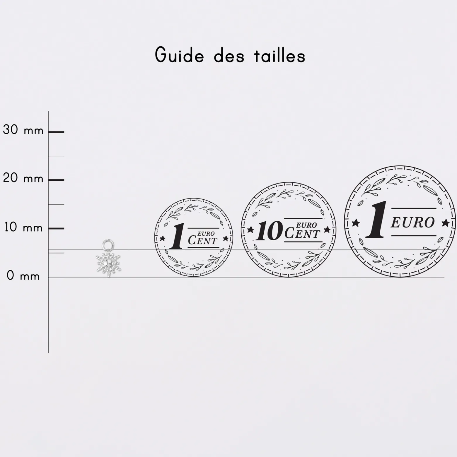Breloque étoile brillante argent 6 mm