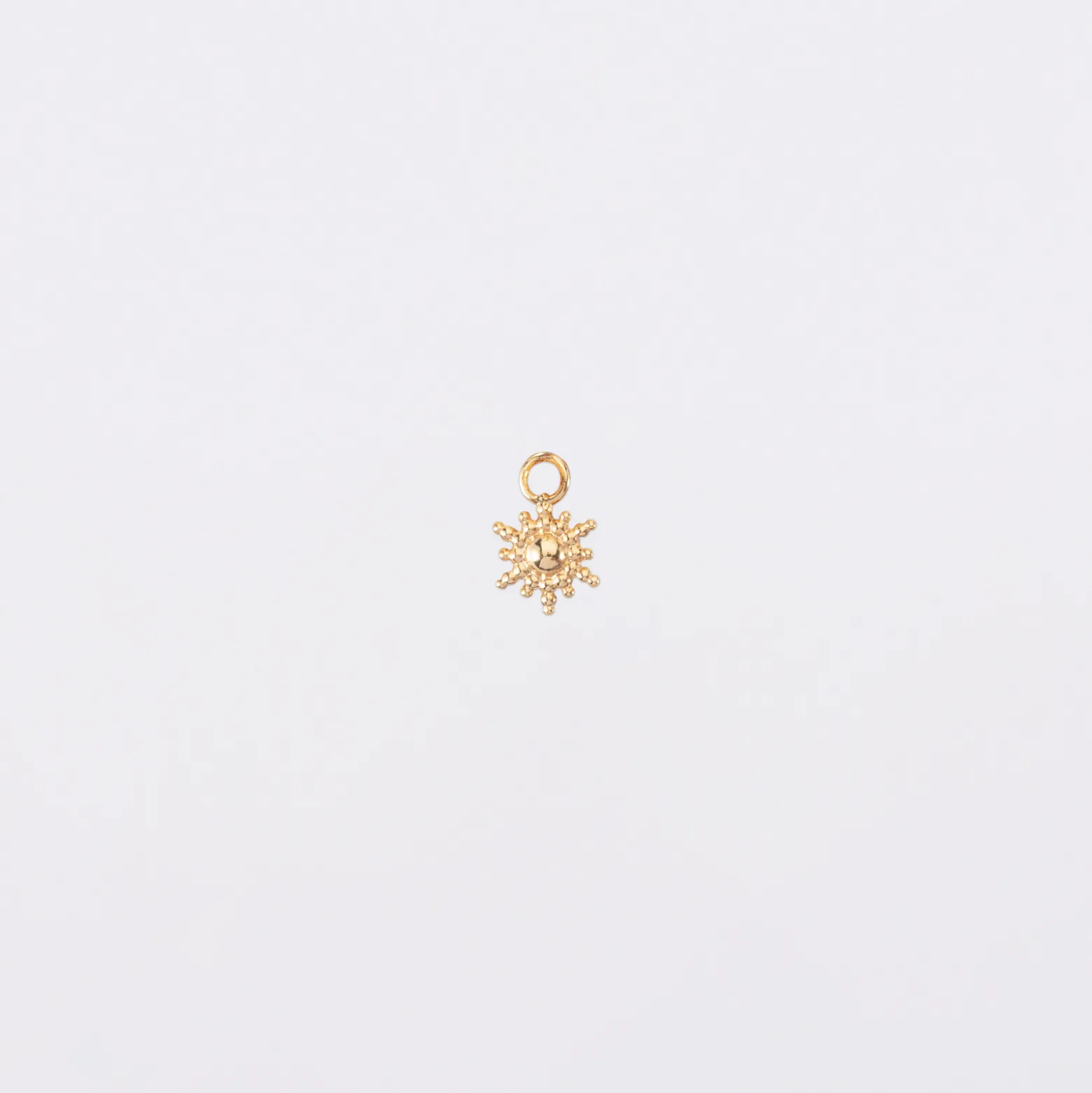 Breloque étoile brillante plaqué or 6 mm