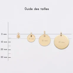 Breloque étoile brillante plaqué or 6 mm