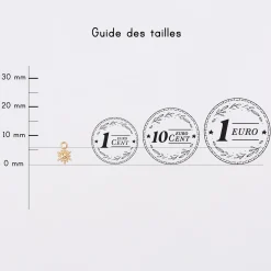 Breloque étoile brillante plaqué or 6 mm