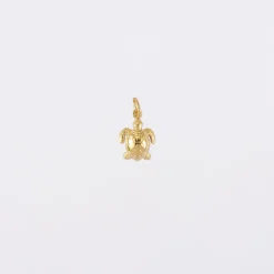 Breloque tortue plaqué or 10 mm