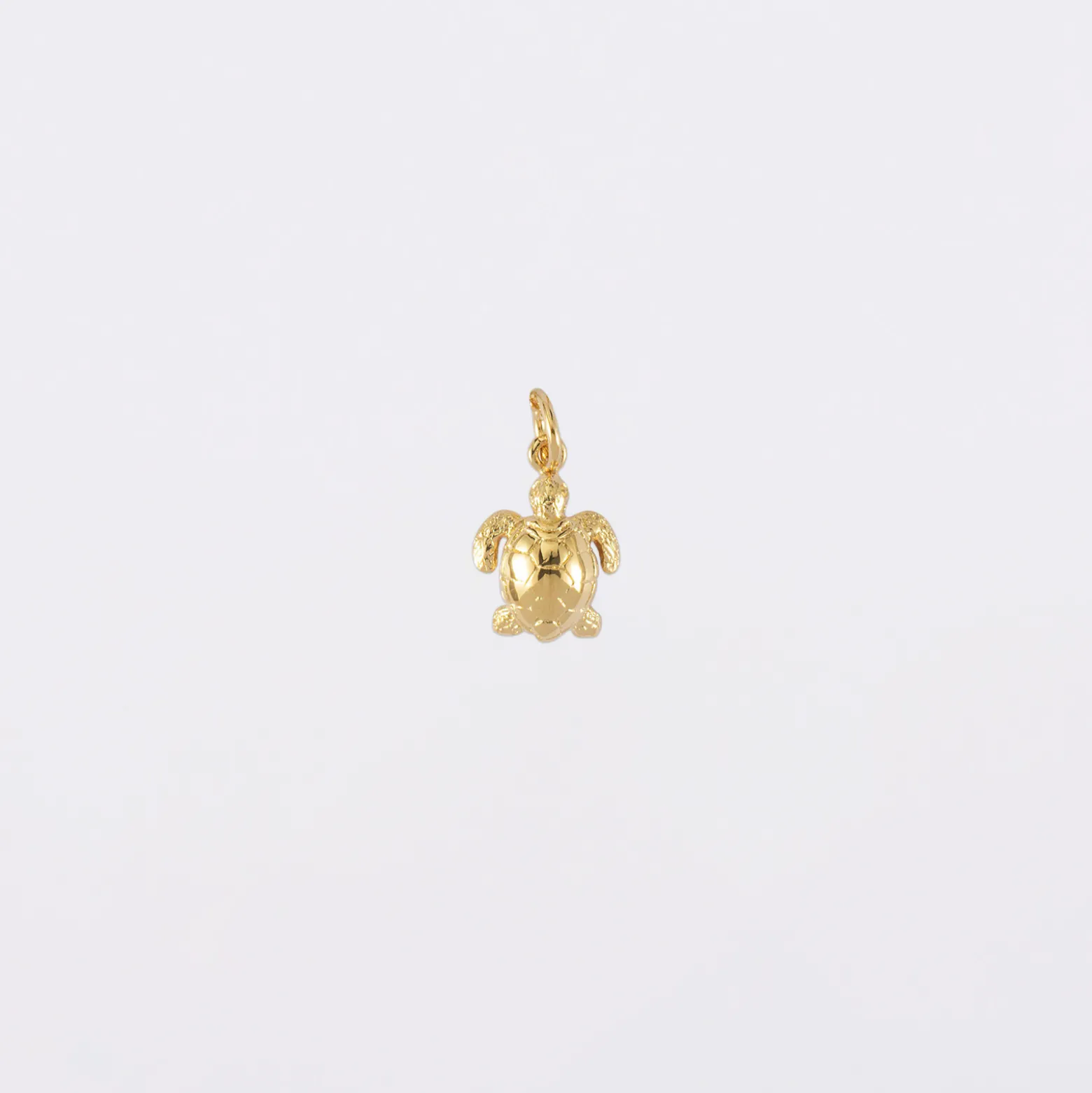 Breloque tortue plaqué or 10 mm