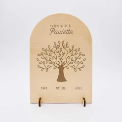 Cadre Arbre de vie personnalisé bois gravé 10x15 cm