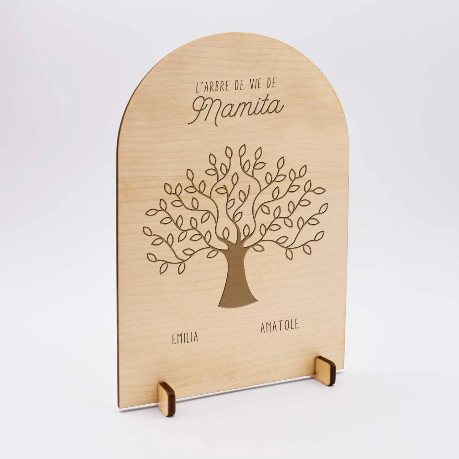 Cadre Arbre de vie personnalisé bois gravé 10x15 cm