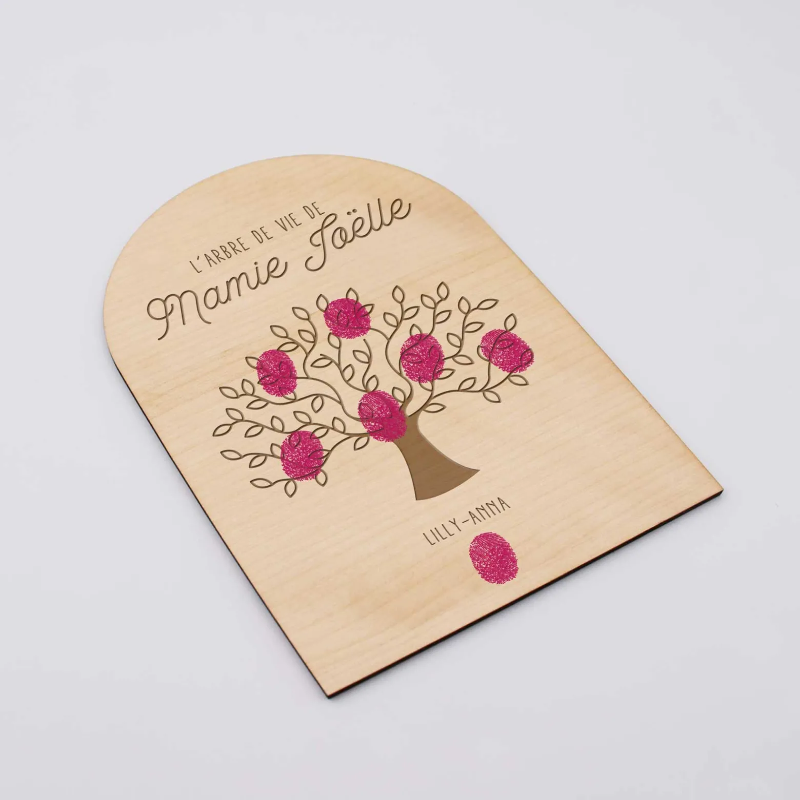 Cadre Arbre de vie personnalisé bois gravé 10x15 cm